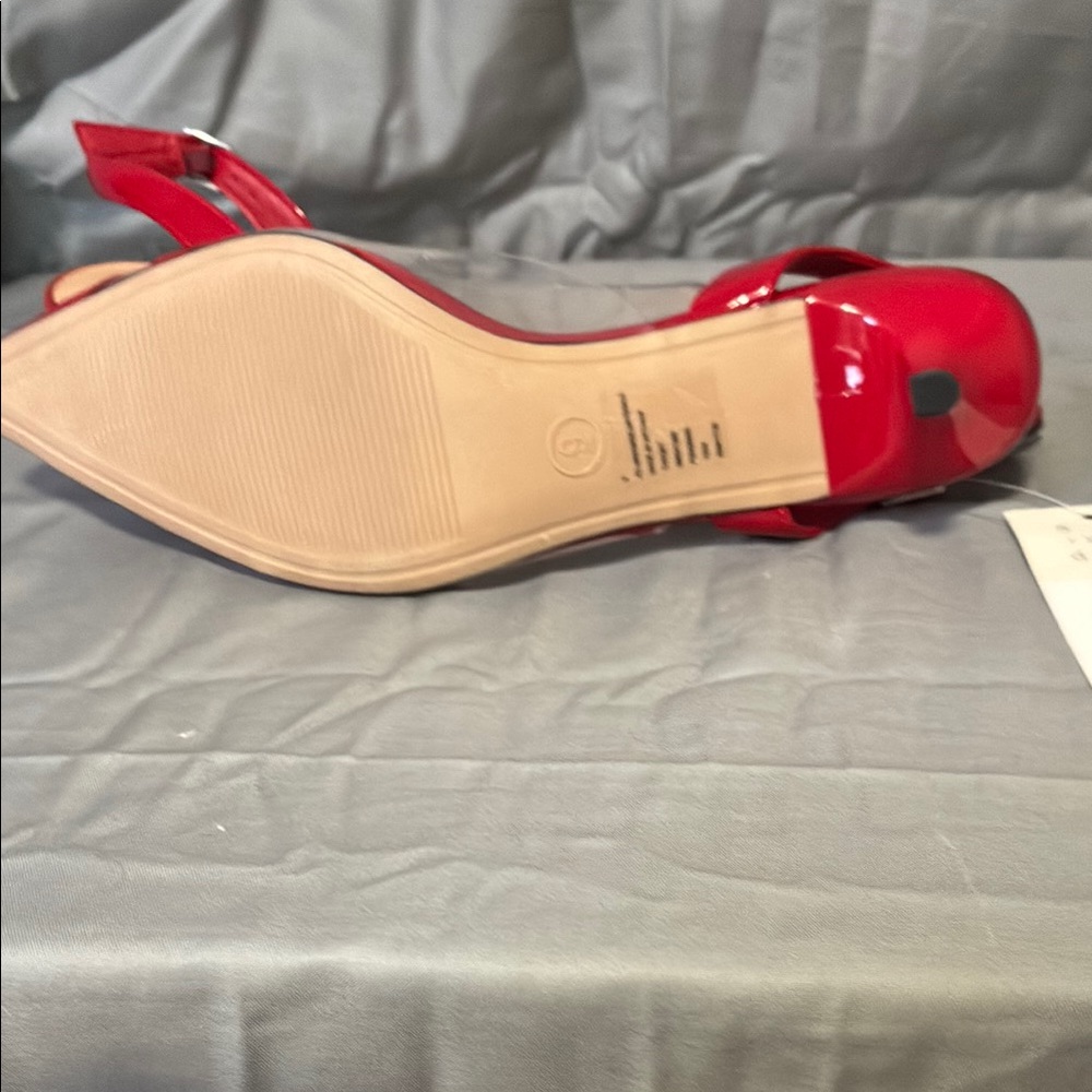 a new day Red Heels with Heart Design and Clear Panels - Picture 5 of 5